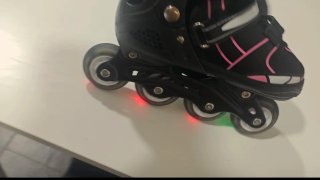 Patines en línea negros y rosas(35-38)