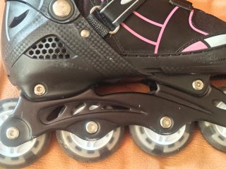Patines en línea negros y rosas(35-38)
