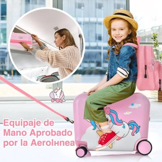 COSTWAY Maleta con Mochila Infantil Equipaje