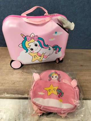 COSTWAY Maleta con Mochila Infantil Equipaje