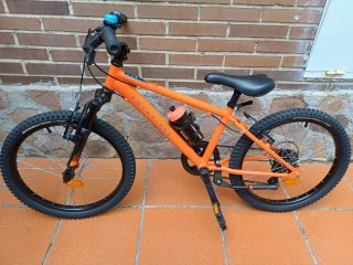 Bicicleta infantil Rockrider 20 naranja