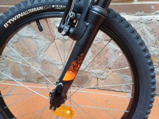 Bicicleta infantil Rockrider 20 naranja