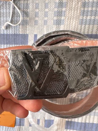 Cintura Louis Vuitton Nera con logo Nero lunga 125