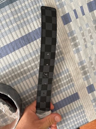 Cintura Louis Vuitton Nera con logo Nero lunga 125