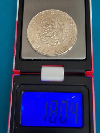 Moneda México 5 Pesos 1955. Hidalgo