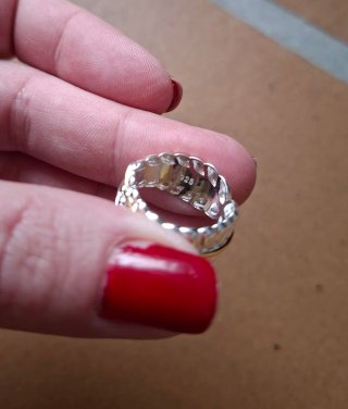 Anillo Plata 925 Hojas Cruzadas Ajustable