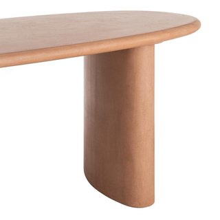 Mesa de comedor ovalada de terracota
