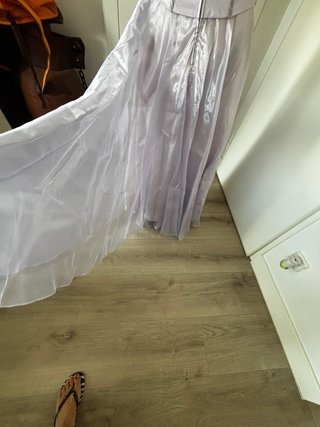 Vestido fiesta vintage morado y plata