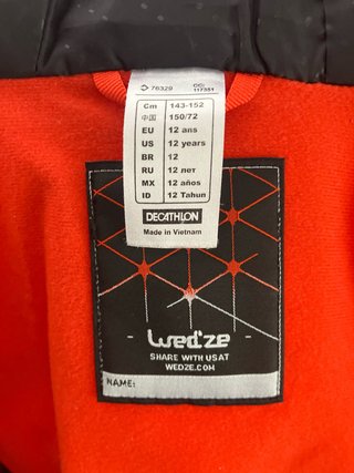 Chaqueta Nieve Niño Wed’ze Talla 143-152cm