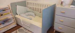Cuna convertible Alondra (cuna+cama+escritorio)