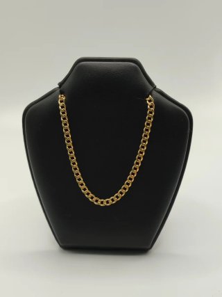00831 Cadena Barbada Oro 18K. 62 cm.