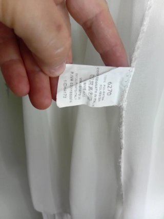 Pantalón blanco plisado talla única con forro