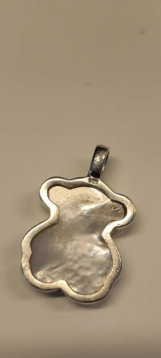 Anillo T.10.5 / colgante Tous Oso Plata Nácar Orig