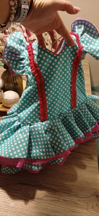 Vestido de flamenca infantil lunares Talla 2