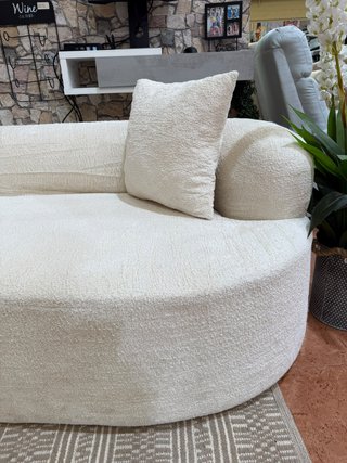 Sofá modular beige de tela
