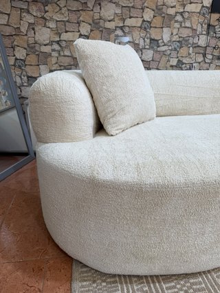 Sofá modular beige de tela