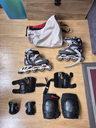 Patines Fila con protecciones y bolsa