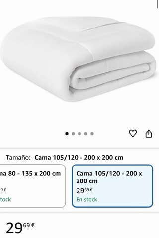 Amazon Basics Relleno Nórdico 300 gsm - 200x200 cm