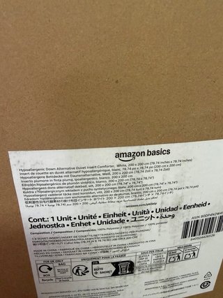 Amazon Basics Relleno Nórdico 300 gsm - 200x200 cm
