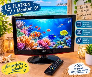 Monitor LG Flatron 19" pulgadas con mando.