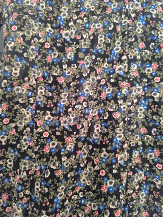 Vestido Flamenca Manga Larga Negro Estampado