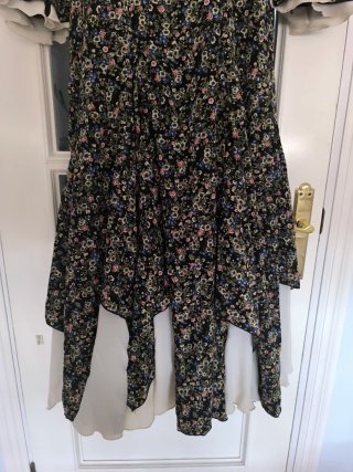 Vestido Flamenca Manga Larga Negro Estampado