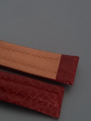 Correa Hirsch 18mm Burdeos Cocodrilo