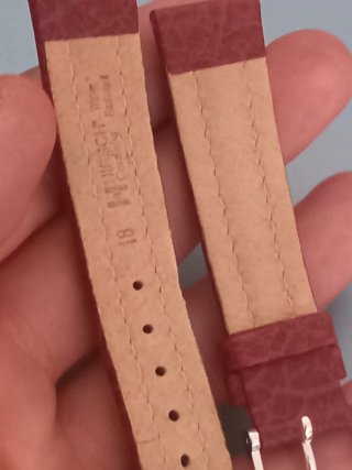 Correa Hirsch 18mm Burdeos Cocodrilo