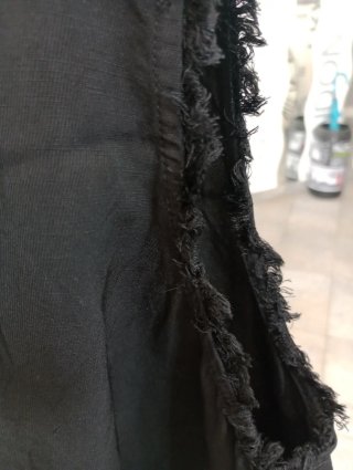 Gilet donna nero con frange