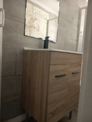 Lavabo completo 60x45, incluye grifo y espejo