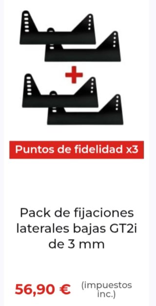 Pack fijaciones laterales GT2i 3mm
