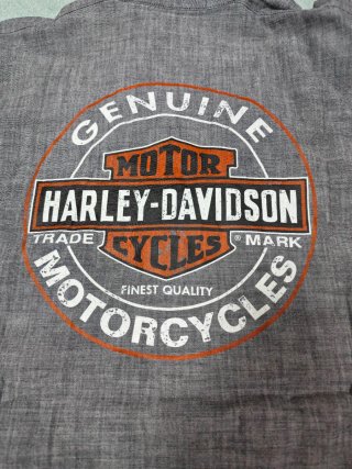 Camisa Harley Davidson Gris Manga Corta