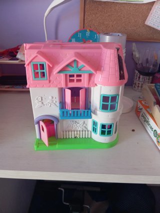 Casa de muñecas plegable con accesorios