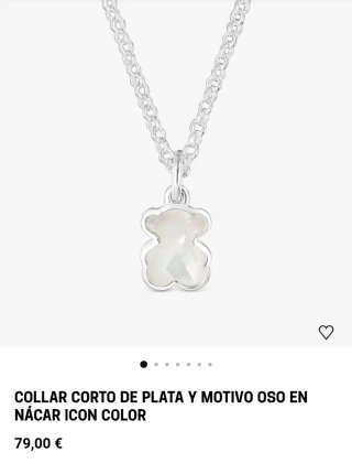 Colgante Oso Nácar Tous Plata original