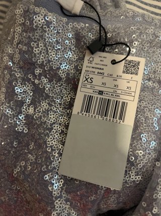 Pantalón de lentejuelas plateado
