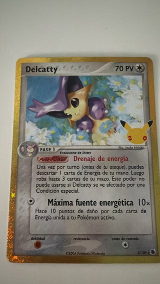 Carta Pokémon Delcatty Fase 1 30 aniversario