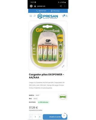 Cargador Pilas GP Smart 2