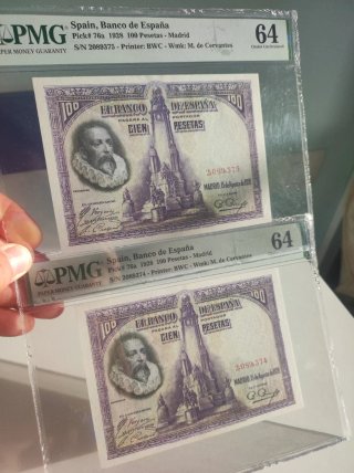 Billete 100 Pesetas España 1928 PMG 64