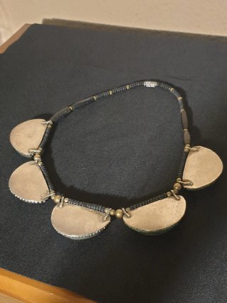 Collar Tuareg aleación y Cuerno negro