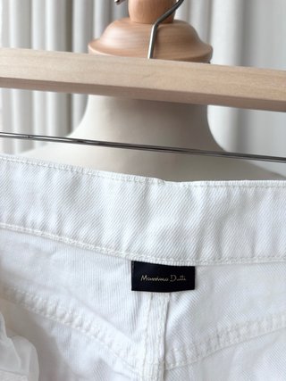 Pantalón vaquero blanco Massimo Dutti T.40