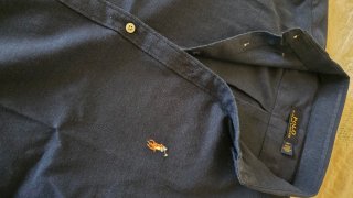 Camisa Polo Ralph Lauren Manga Larga Azul Talla L