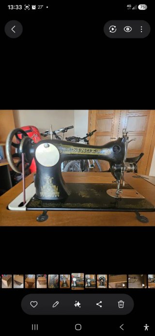 Máquina de coser Singer Vintage 1917 Funcional