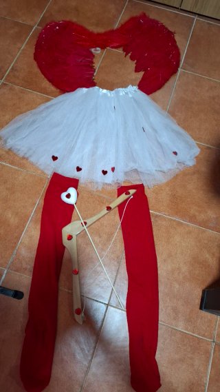 Disfraz Cupido Talla Única Niña/Mujer,