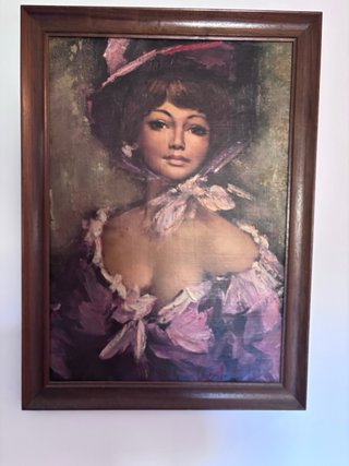 Cuadro antiguo vintage madera