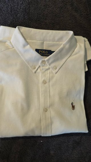 Camisa Polo Ralph Lauren Blanca Manga Larga