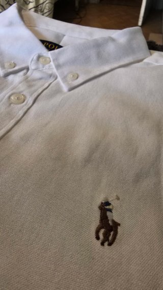 Camisa Polo Ralph Lauren Blanca Manga Larga