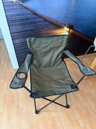 Silla plegable camping con portavasos