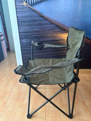 Silla plegable camping con portavasos