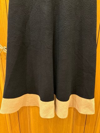 Falda Zara Lana Larga Beige y Negra