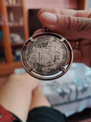 Llavero Moneda Antigua España 1870